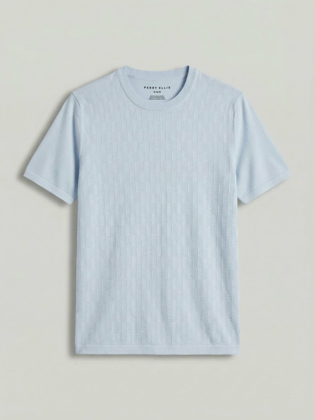 Perry Ellis Clothing Geometric Textured Sweater Tee
