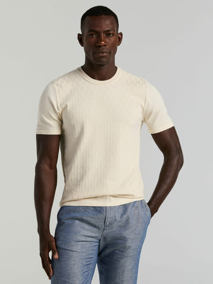 Perry Ellis Clothing Geometric Textured Sweater Tee