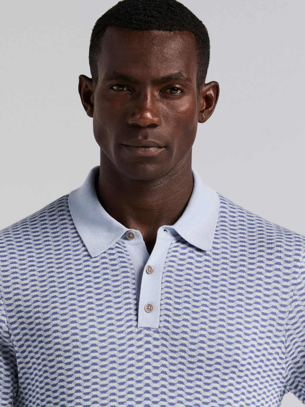 Perry Ellis Clothing Cotton Modal Geo Polo Sweater