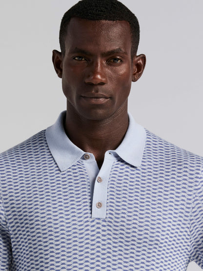 Perry Ellis Clothing Cotton Modal Geo Polo Sweater