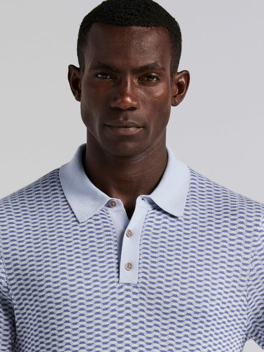 Perry Ellis Clothing Cotton Modal Geo Polo Sweater