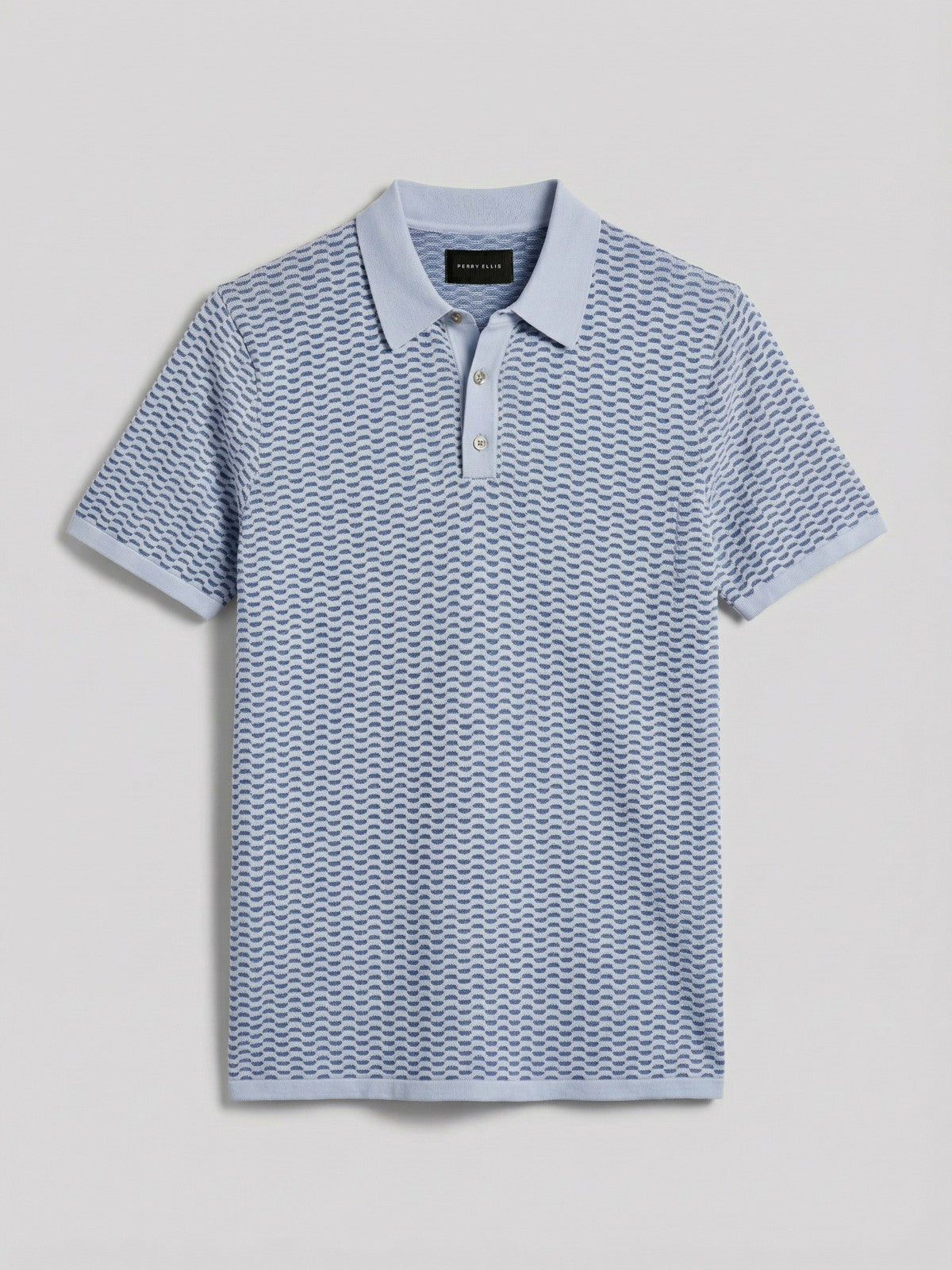 Perry Ellis Clothing Cotton Modal Geo Polo Sweater