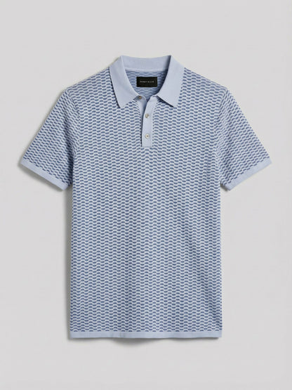 Perry Ellis Clothing Cotton Modal Geo Polo Sweater