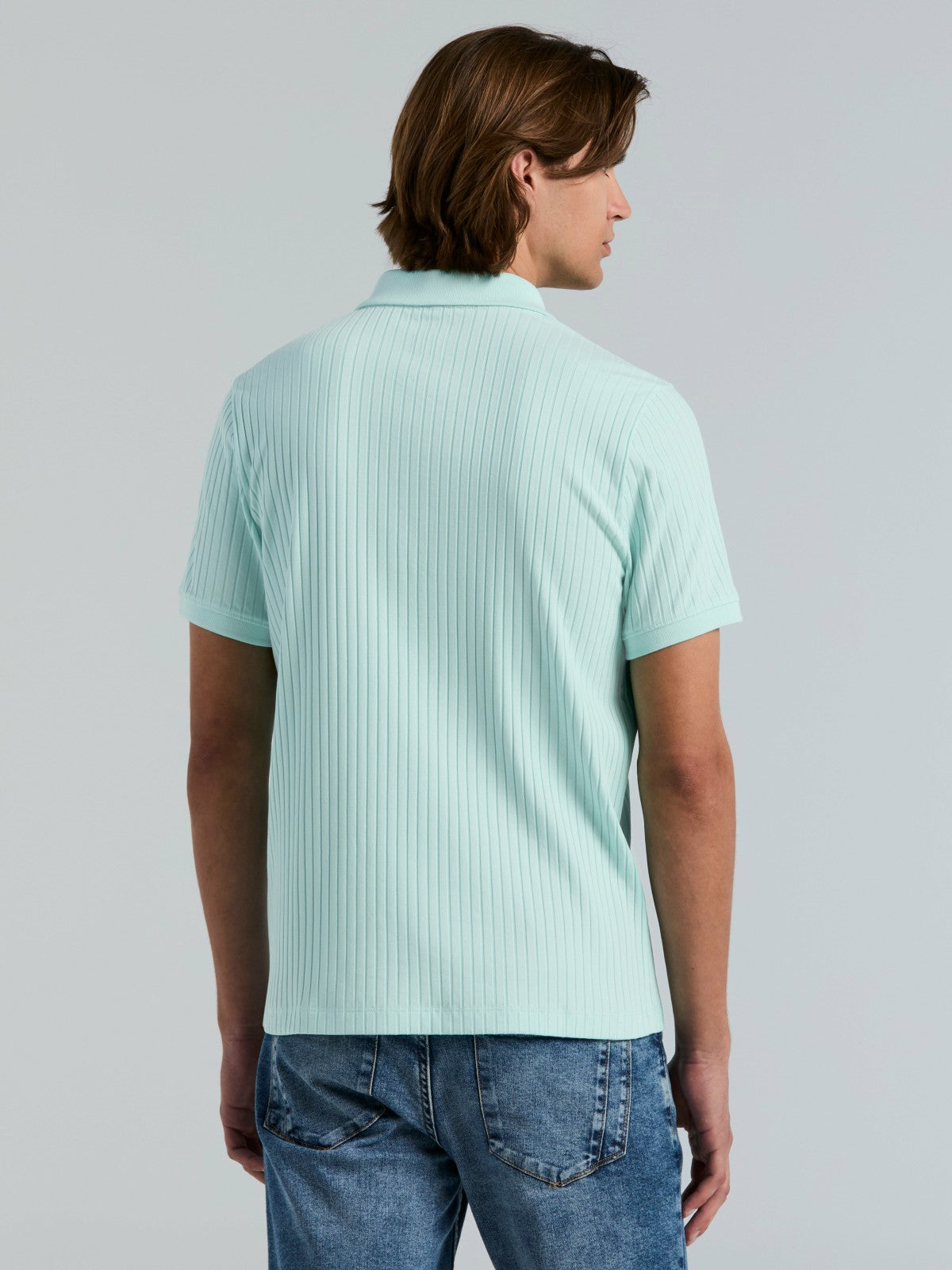 Perry Ellis Clothing Quarter Zip Ribbed Polo