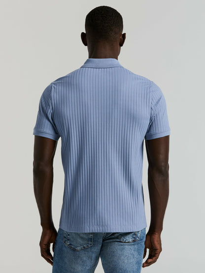 Perry Ellis Clothing Quarter Zip Ribbed Polo