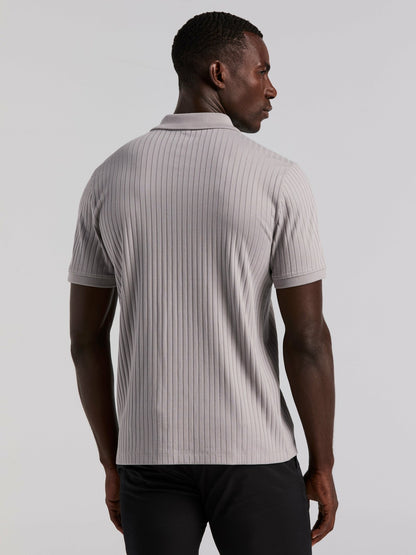 Perry Ellis Clothing Quarter Zip Ribbed Polo