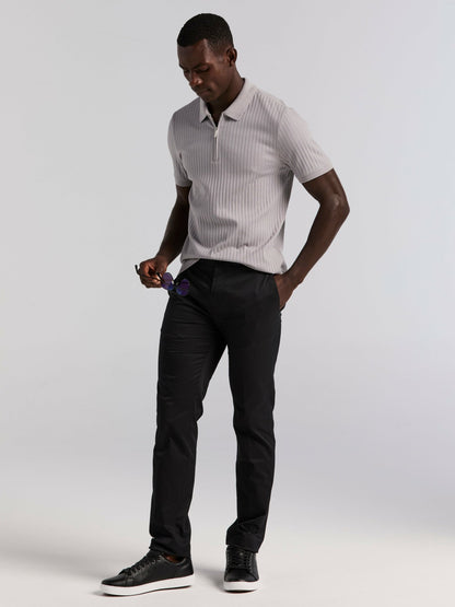 Perry Ellis Clothing Quarter Zip Ribbed Polo
