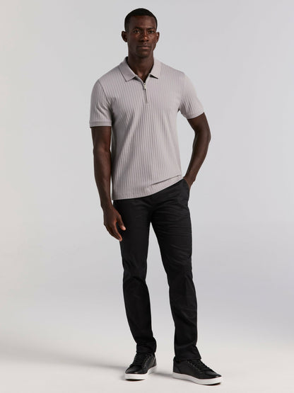 Perry Ellis Clothing Quarter Zip Ribbed Polo