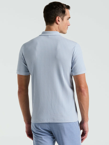 Perry Ellis Clothing Quarter Zip Ribbed Polo