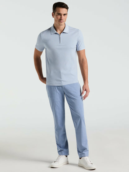 Perry Ellis Clothing Quarter Zip Ribbed Polo