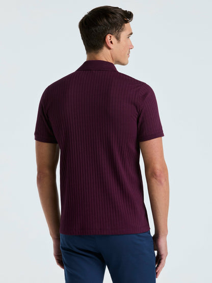 Perry Ellis Clothing Quarter Zip Ribbed Polo