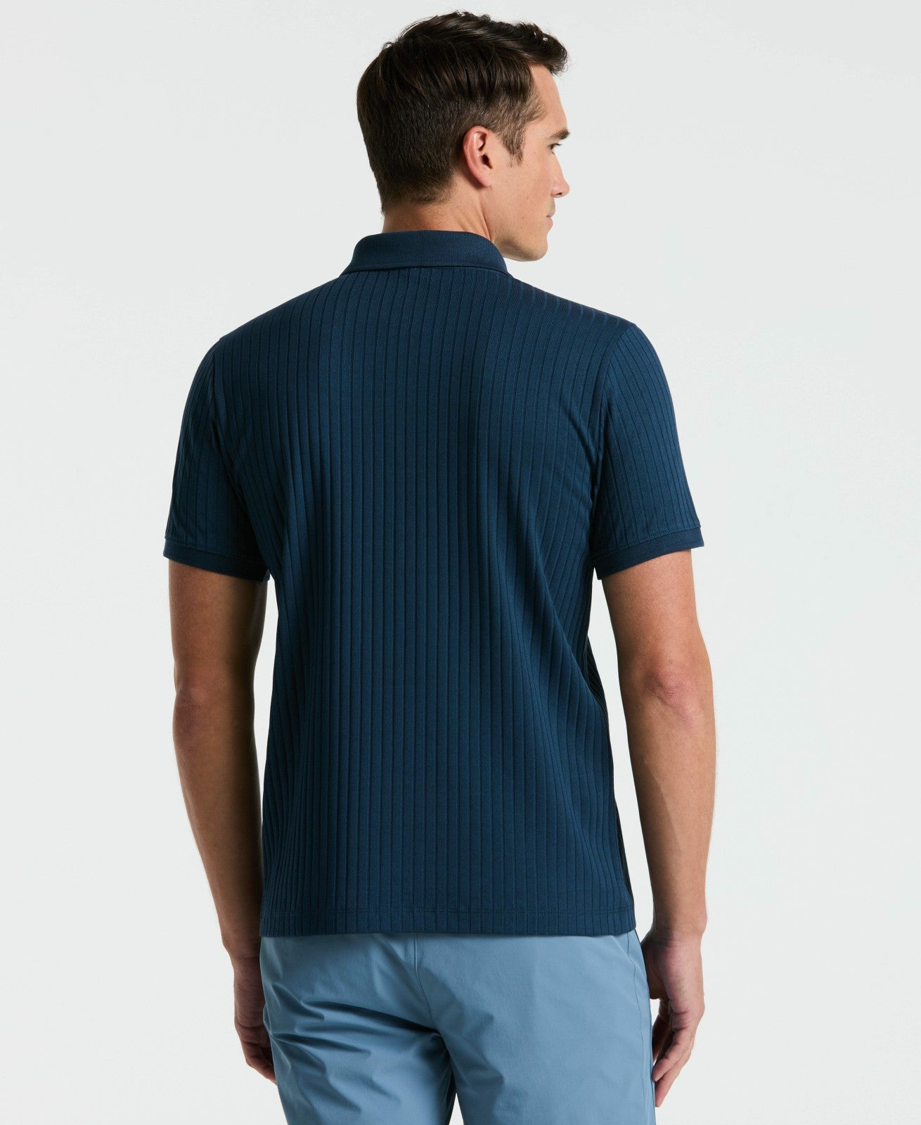 Perry Ellis Clothing Quarter Zip Ribbed Polo