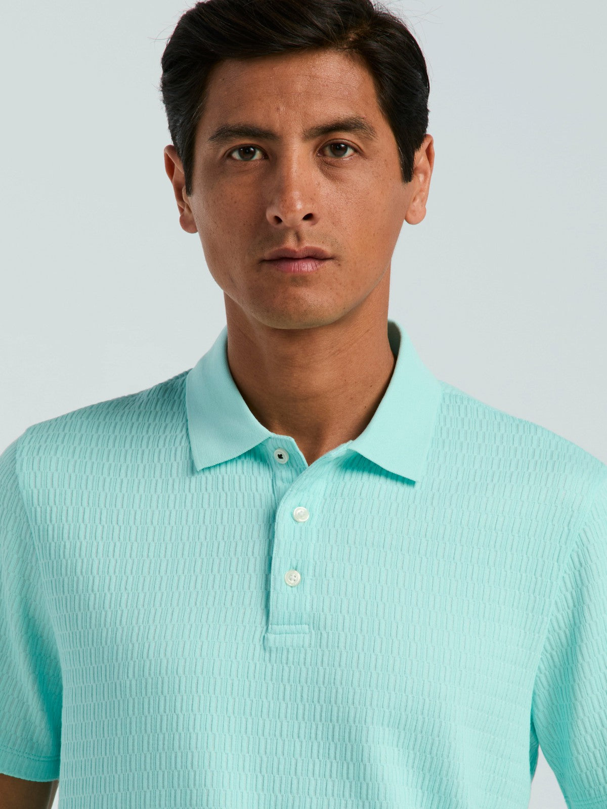 Perry Ellis Clothing Geometric Jacquard Polo Shirt