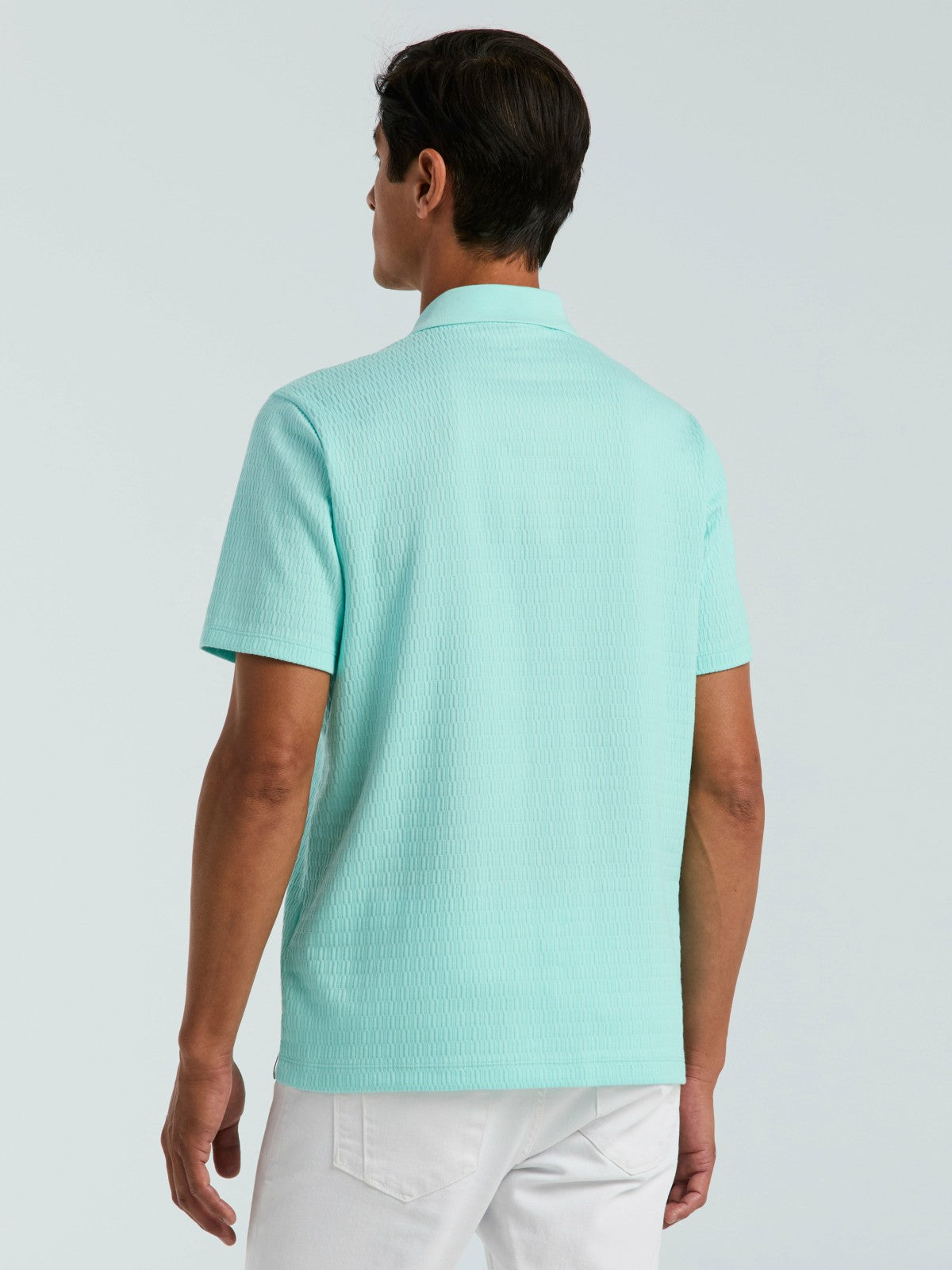 Perry Ellis Clothing Geometric Jacquard Polo Shirt