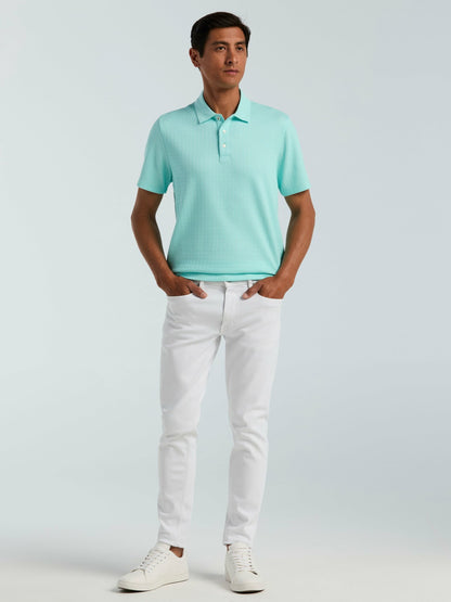 Perry Ellis Clothing Geometric Jacquard Polo Shirt