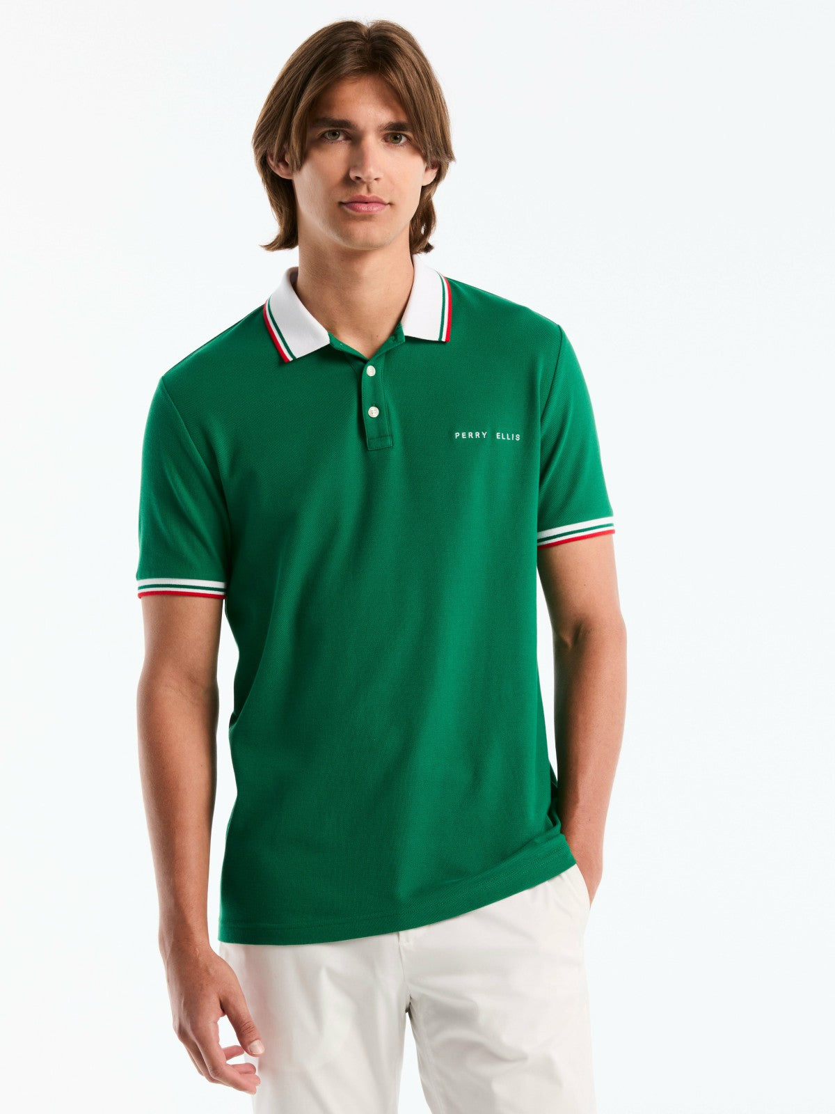 Perry Ellis Clothing Men's Mexico Cotton Pique Polo Shirt