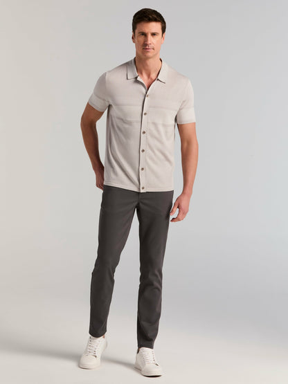 Perry Ellis Clothing Cotton Modal Textured Button Front Sweater