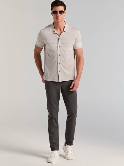 Perry Ellis Clothing Cotton Modal Textured Button Front Sweater