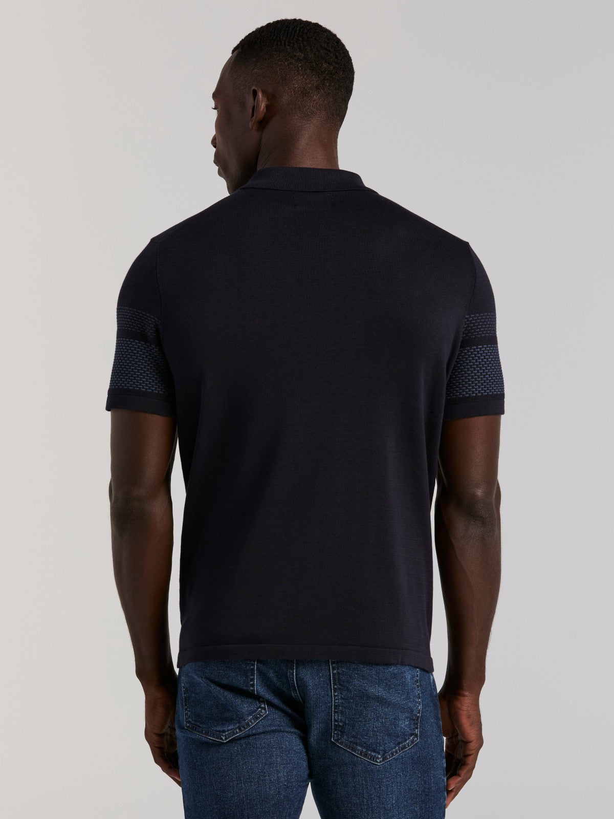 Perry Ellis Clothing Cotton Modal Textured Button Front Sweater