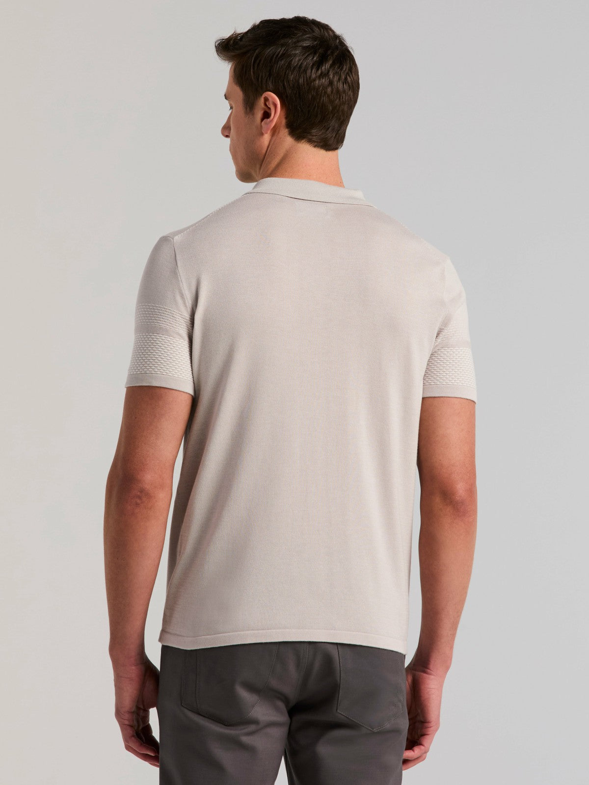 Perry Ellis Clothing Cotton Modal Textured Button Front Sweater