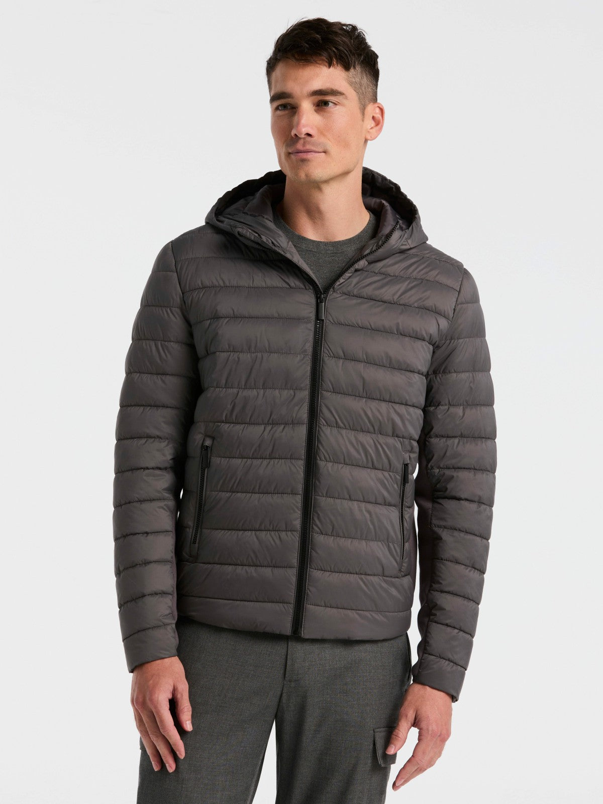 Perry Ellis Clothing Hybrid Lightweight Puffer Jacket