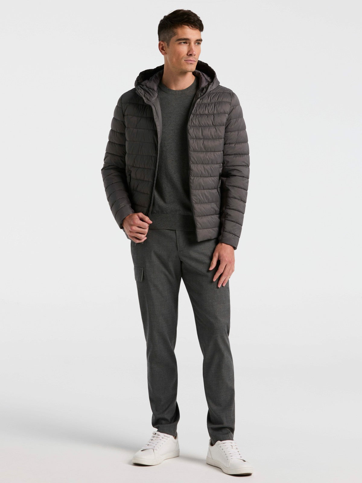 Perry Ellis Clothing Hybrid Lightweight Puffer Jacket