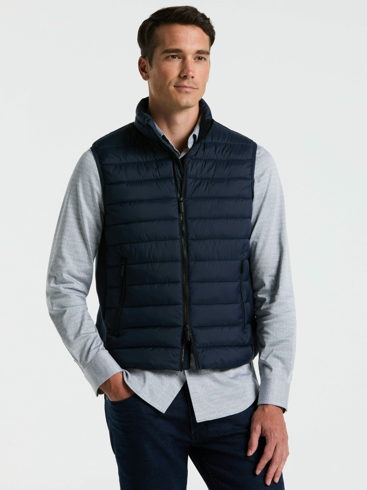 Perry Ellis Clothing Hybrid Lightweight Puffer Vest