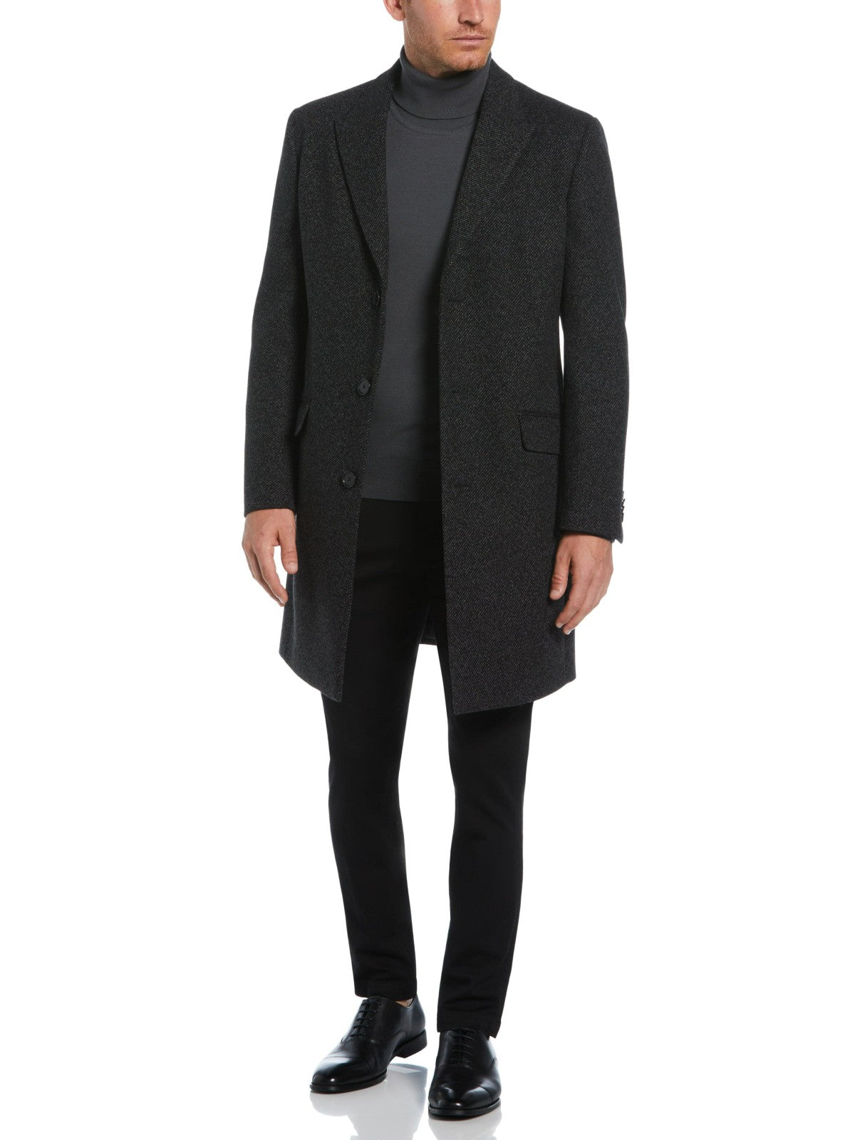 Perry Ellis Clothing Single Breasted 3 Button Overcoat