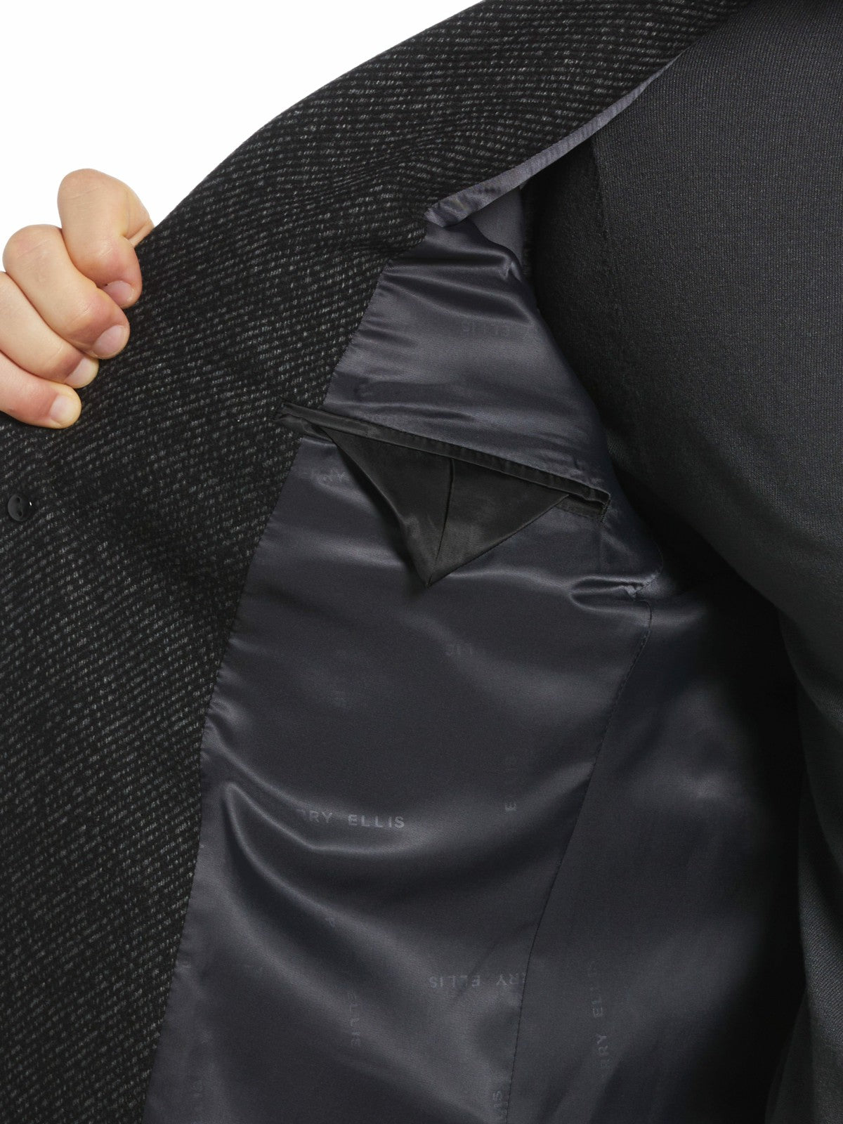 Perry Ellis Clothing Single Breasted 3 Button Overcoat