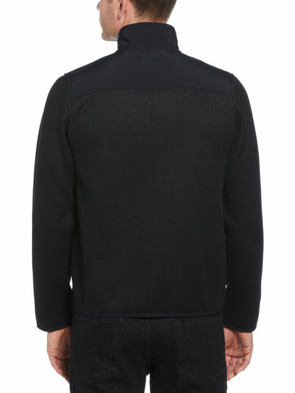 Perry Ellis Clothing Solid Stretch Full-Zip Fleece Jacket