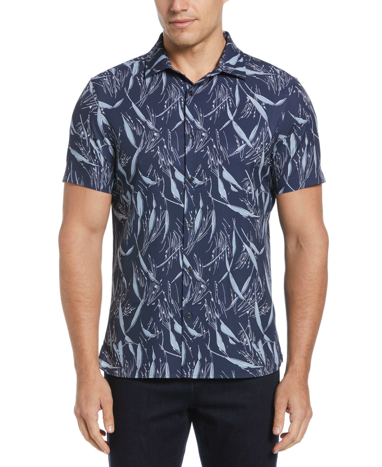 Perry Ellis Shoes Total Stretch Slim Fit Wheat Print Shirt