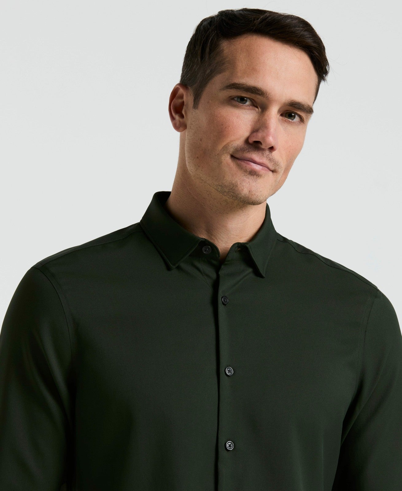 Perry Ellis Shoes Men's Untucked Slim Fit Stretch Shirt