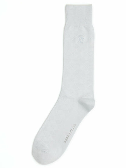 Perry Ellis Accessories Diamond Stitch Logo Socks