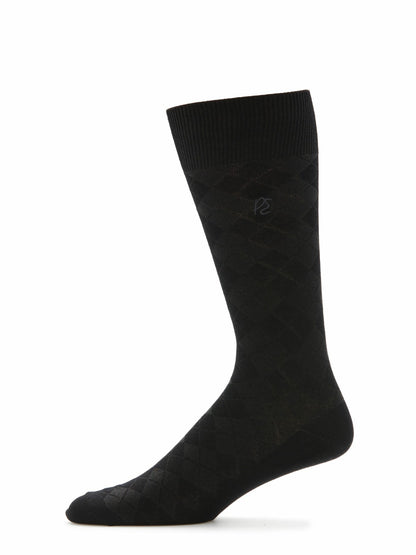Perry Ellis Accessories Diamond Stitch Logo Socks