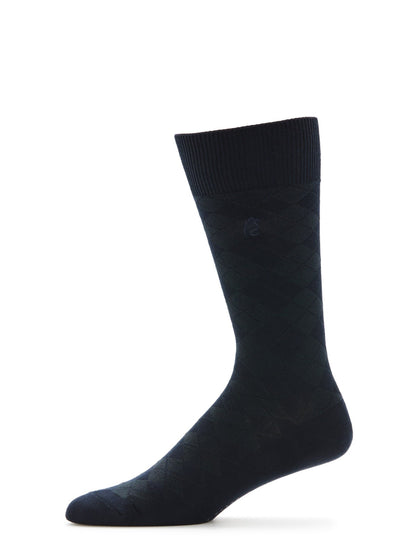 Perry Ellis Accessories Diamond Stitch Logo Socks