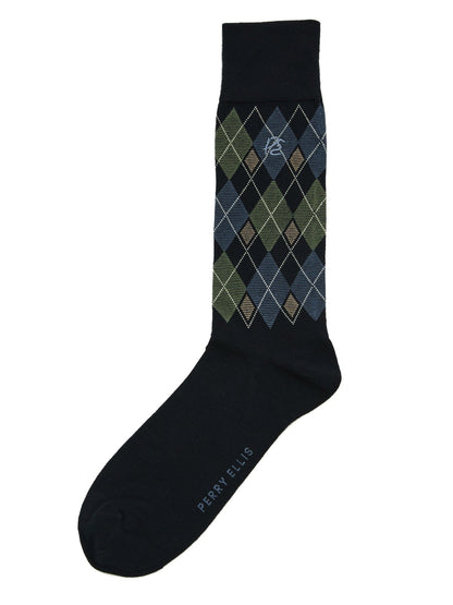 Perry Ellis Accessories Diamond Print Bamboo Socks