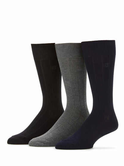 Perry Ellis Accessories 3 Pack Luxe Bamboo Socks