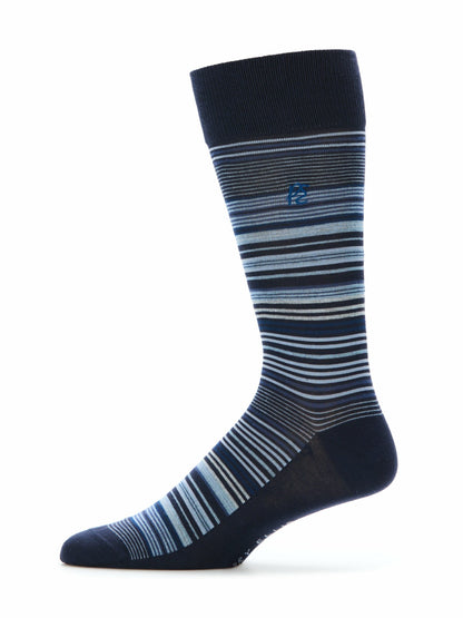 Perry Ellis Accessories Bamboo Viscose Variegated Stripe Socks