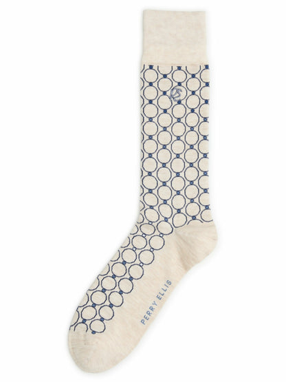 Perry Ellis Accessories Men's Medallion Pattern Socks