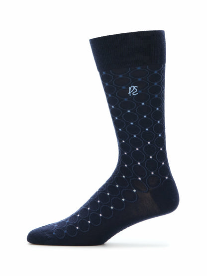 Perry Ellis Accessories Men's Medallion Pattern Socks