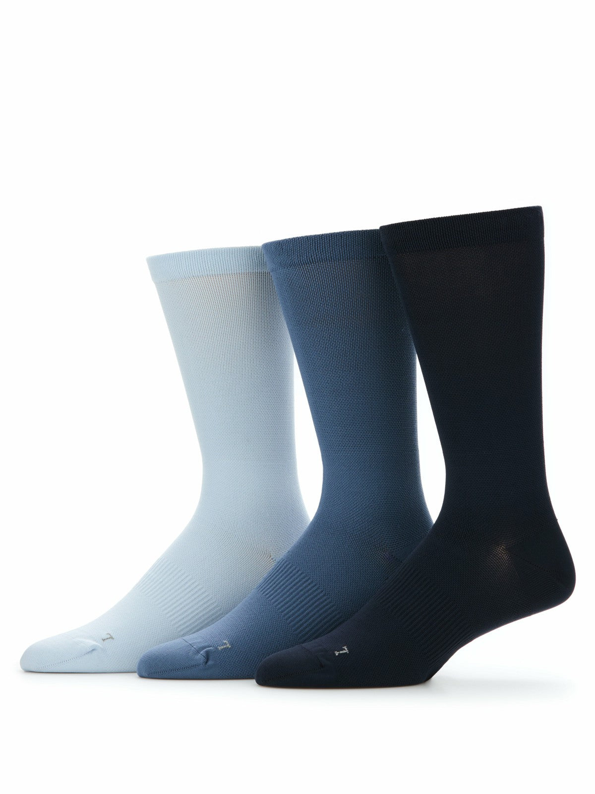 Perry Ellis Accessories 3-Pack Performance Microfiber Pique Flat Crew Socks